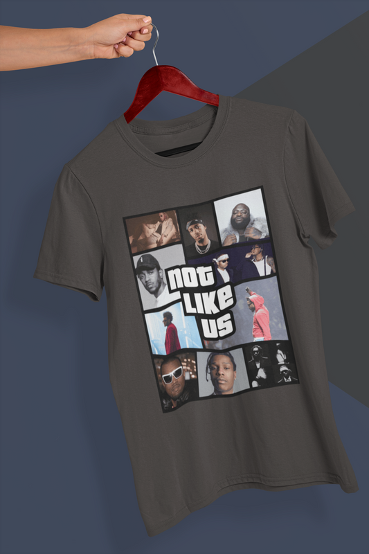 Not Like Us Hip Hop Legends T-Shirt Featuring Kendrick Lamar, Future, Metro Boomin, The Weeknd, Rick Ross, Drake, Kanye West