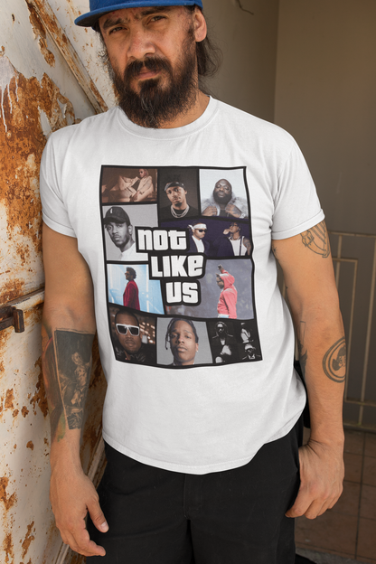 Not Like Us Hip Hop Legends T-Shirt Featuring Kendrick Lamar, Future, Metro Boomin, The Weeknd, Rick Ross, Drake, Kanye West